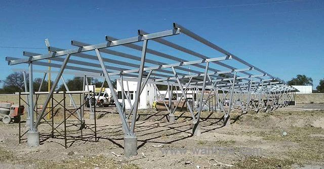 Aluminum Solar Photovoltaic Ground Mounted Carport Structure Stand Facility