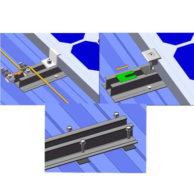 Solar Component Grounding Lug For Solar Panel Solar Mounting Bracket