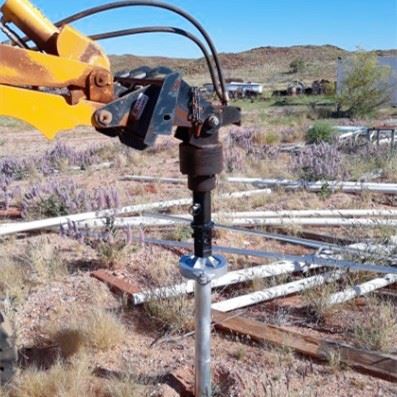 Ground Screw Anchors Solar Project