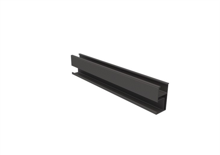 Black Mounting Kit Solar Panel Roof Aluminum Rail